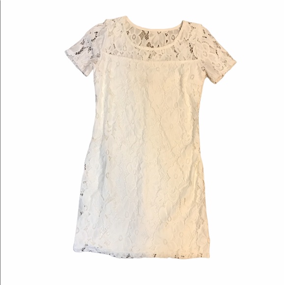 Hollister Cream Lace Short Sleeve Mini Dress XS - Picture 2 of 7